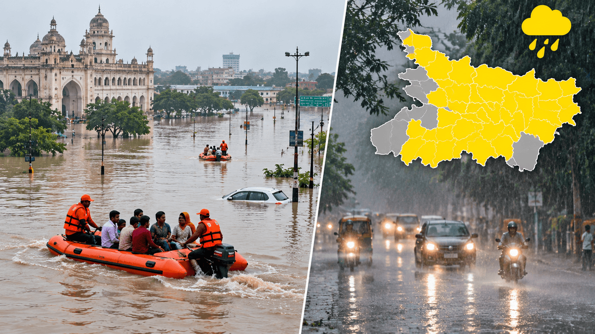 Floods Affect Over 300,000 People in Lucknow, Yellow Rain Alert Issued for 18 Districts of Bihar Floods Affect Over 300,000 People in Lucknow, Yellow Rain Alert Issued for 18 Districts of Bihar