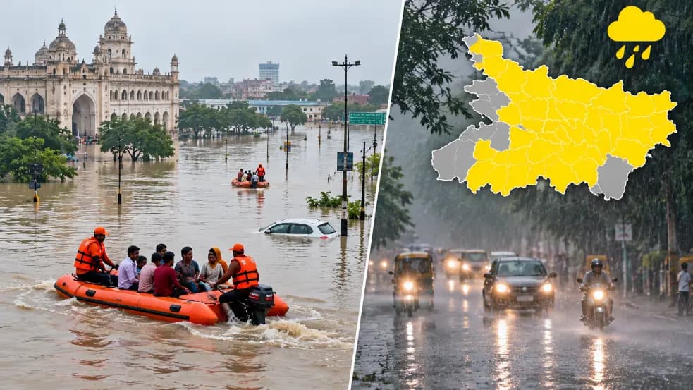 Floods Affect Over 300,000 People in Lucknow, Yellow Rain Alert Issued for 18 Districts of Bihar