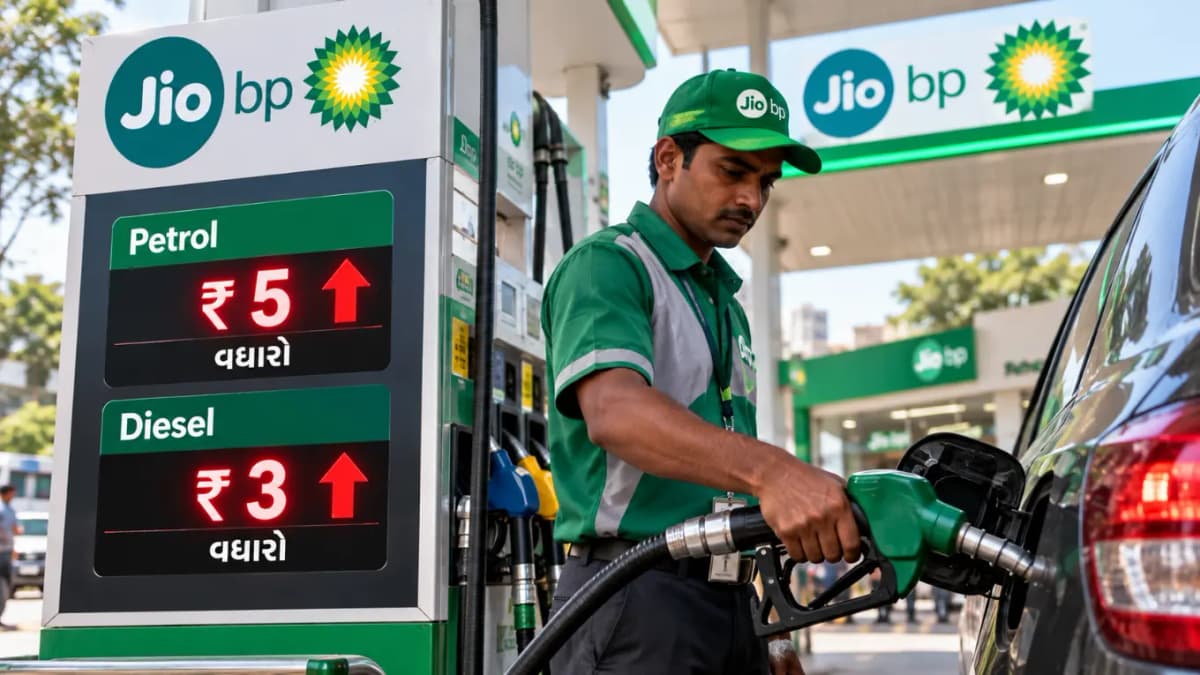 Petrol Hiked by ₹5 and Diesel by ₹3 as Jio-bp Revises Prices Petrol Hiked by ₹5 and Diesel by ₹3 as Jio-bp Revises Prices