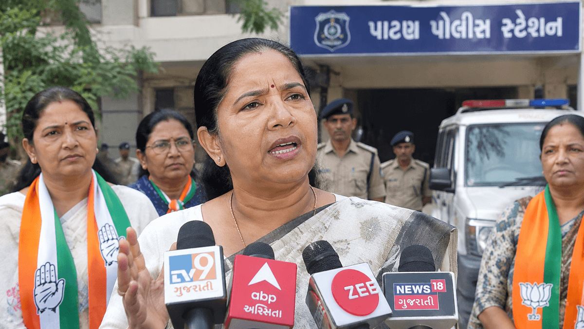 Geniben Thakor Warns Police Over Patan Ink Controversy as BJP-Congress Dispute Escalates Geniben Thakor Warns Police Over Patan Ink Controversy as BJP-Congress Dispute Escalates