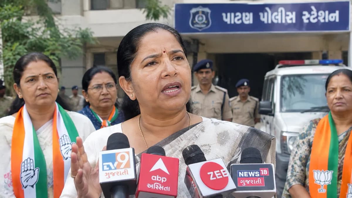 Geniben Thakor Warns Police Over Patan Ink Controversy as BJP-Congress Dispute Escalates Geniben Thakor Warns Police Over Patan Ink Controversy as BJP-Congress Dispute Escalates