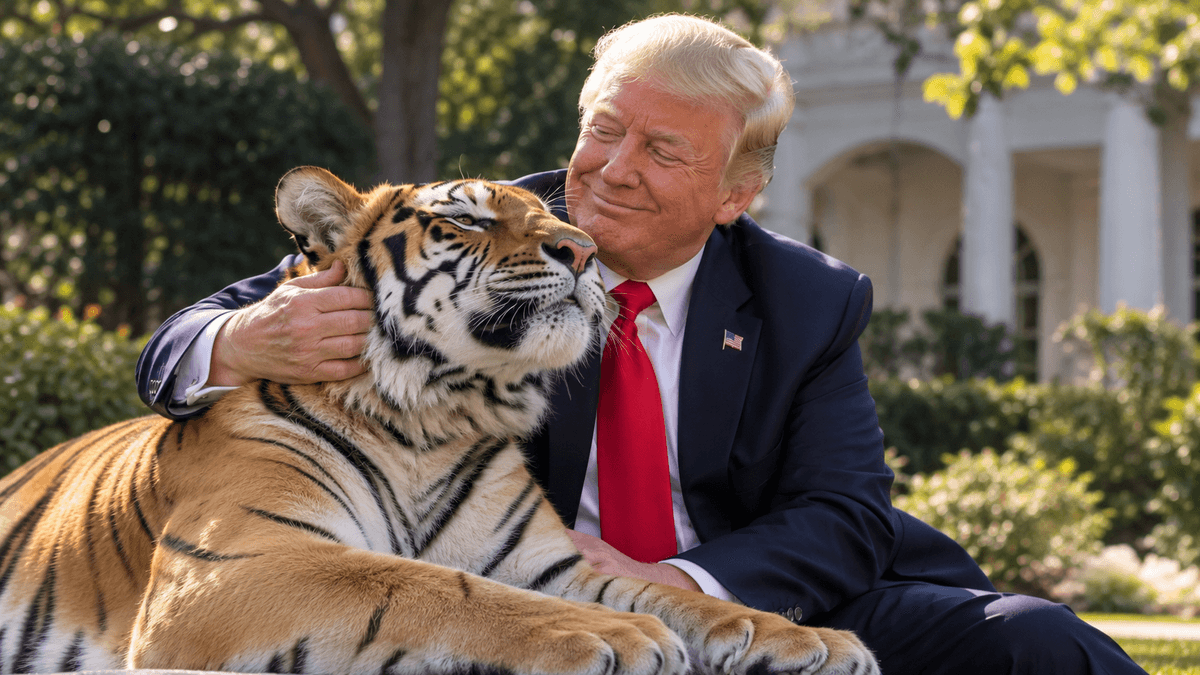 Donald Trump’s Video with a Tiger Goes Viral, Sparks Social Media Controversy Donald Trump’s Video with a Tiger Goes Viral, Sparks Social Media Controversy