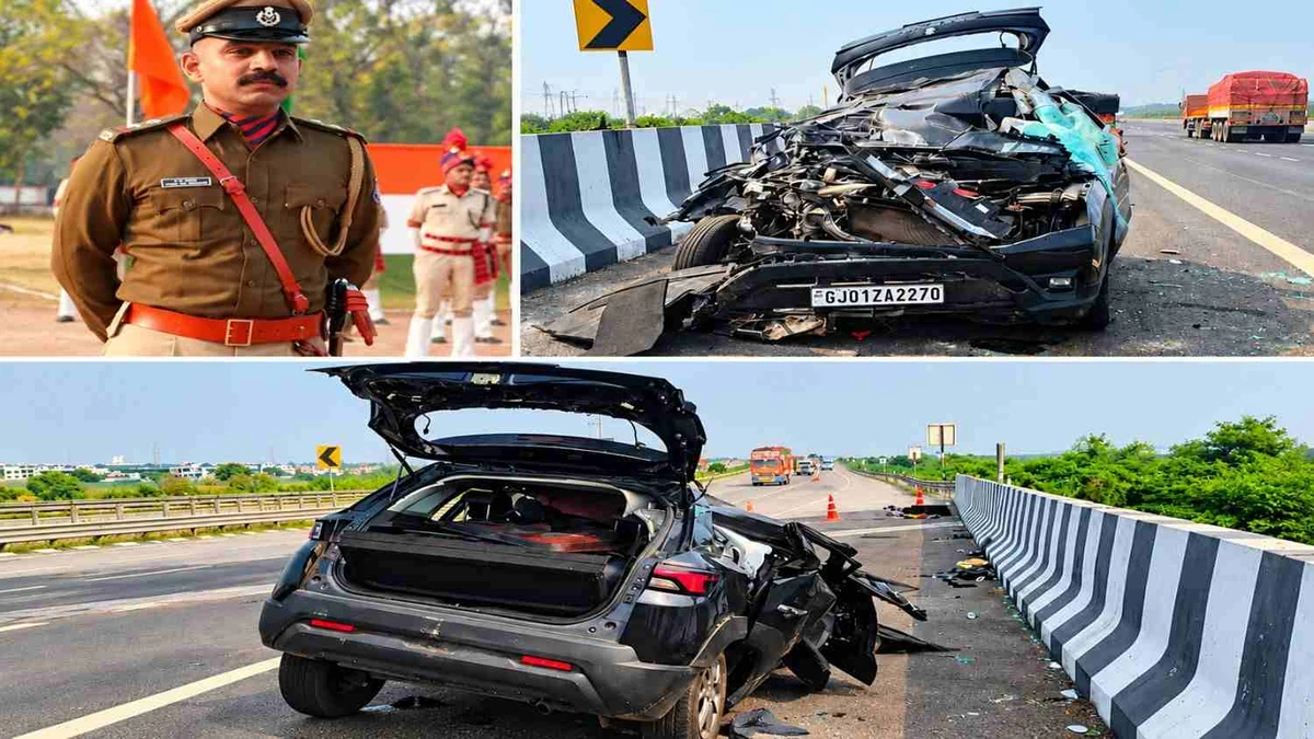 Three Killed in Bharuch Expressway Crash, Including Vadodara PSI Three Killed in Bharuch Expressway Crash, Including Vadodara PSI