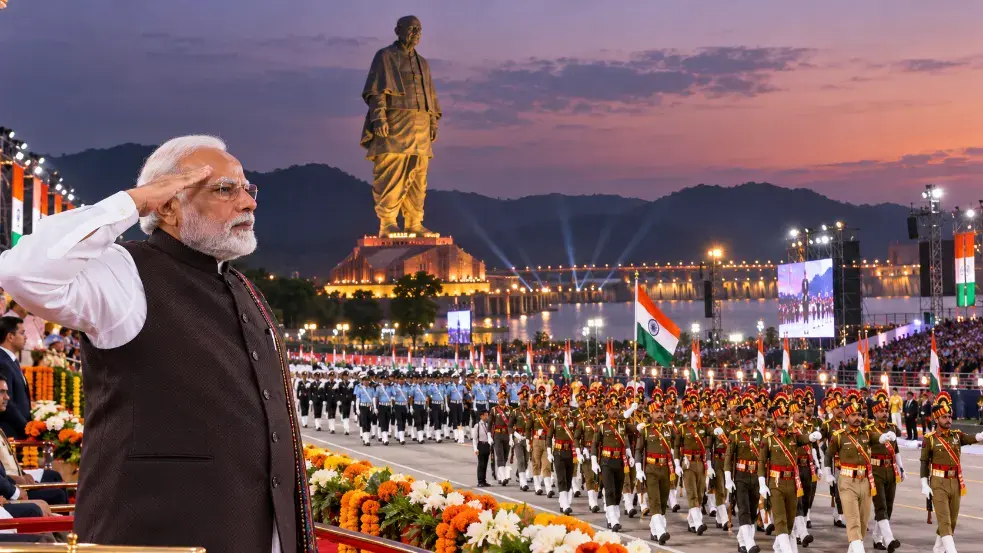 Rashtriya Ekta Diwas Parade to Be Held in the Evening for the First Time in Kevadia, PM Modi to Attend