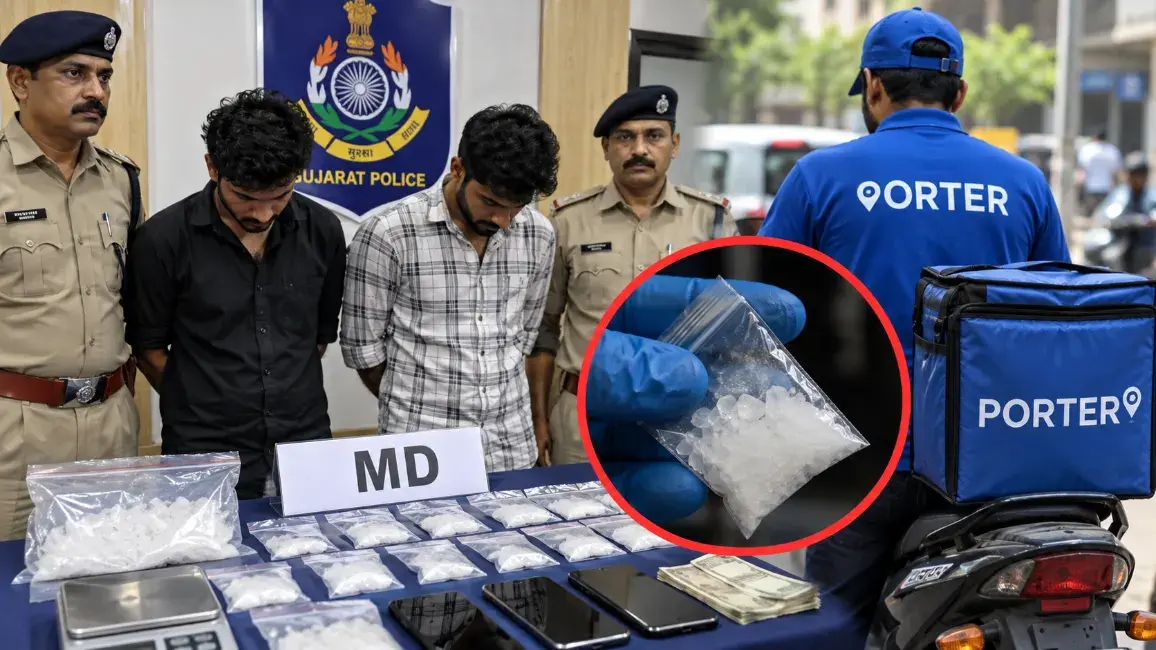 Ahmedabad Police Uncover Suspected MD Drug Trafficking Through Porter Delivery Service