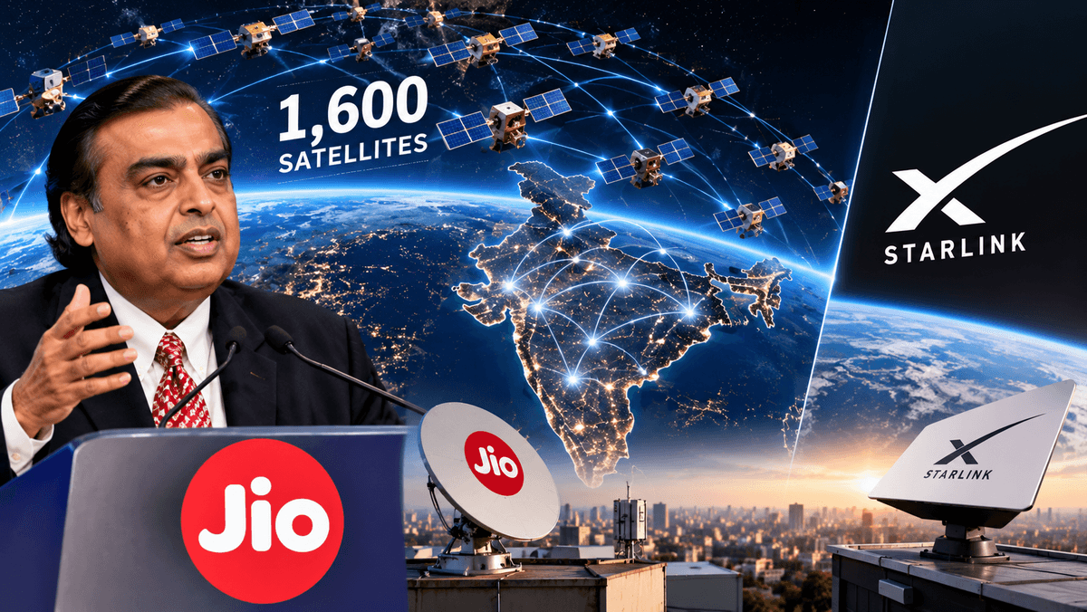 Jio Plans 1,600 Satellites to Challenge Starlink in India Jio Plans 1,600 Satellites to Challenge Starlink in India