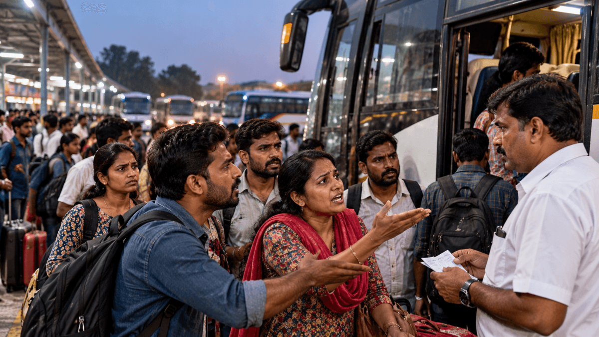 Opposition to Fare Hikes by Private Buses During Diwali Festival Opposition to Fare Hikes by Private Buses During Diwali Festival
