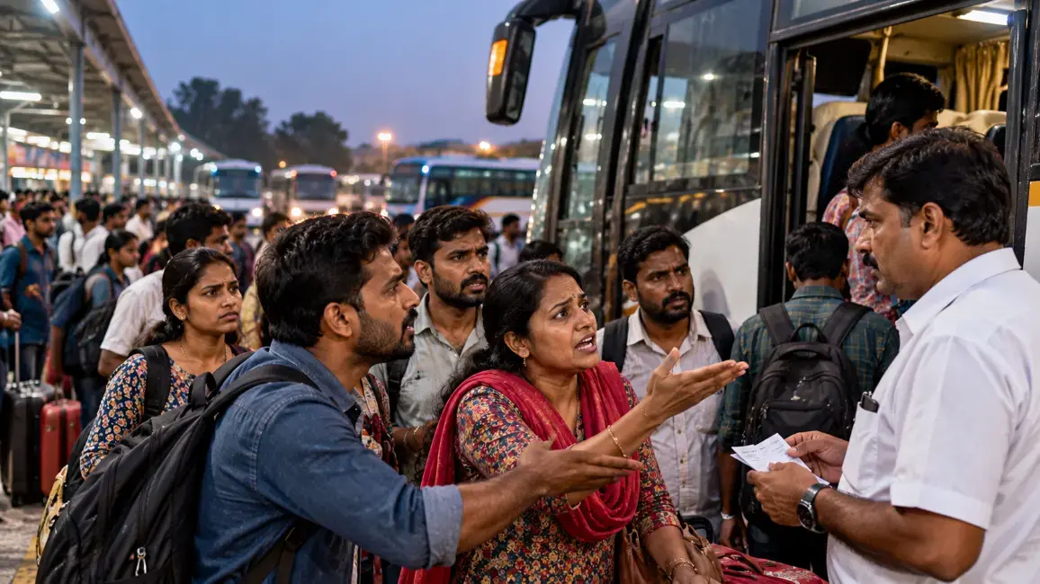 Opposition to Fare Hikes by Private Buses During Diwali Festival
