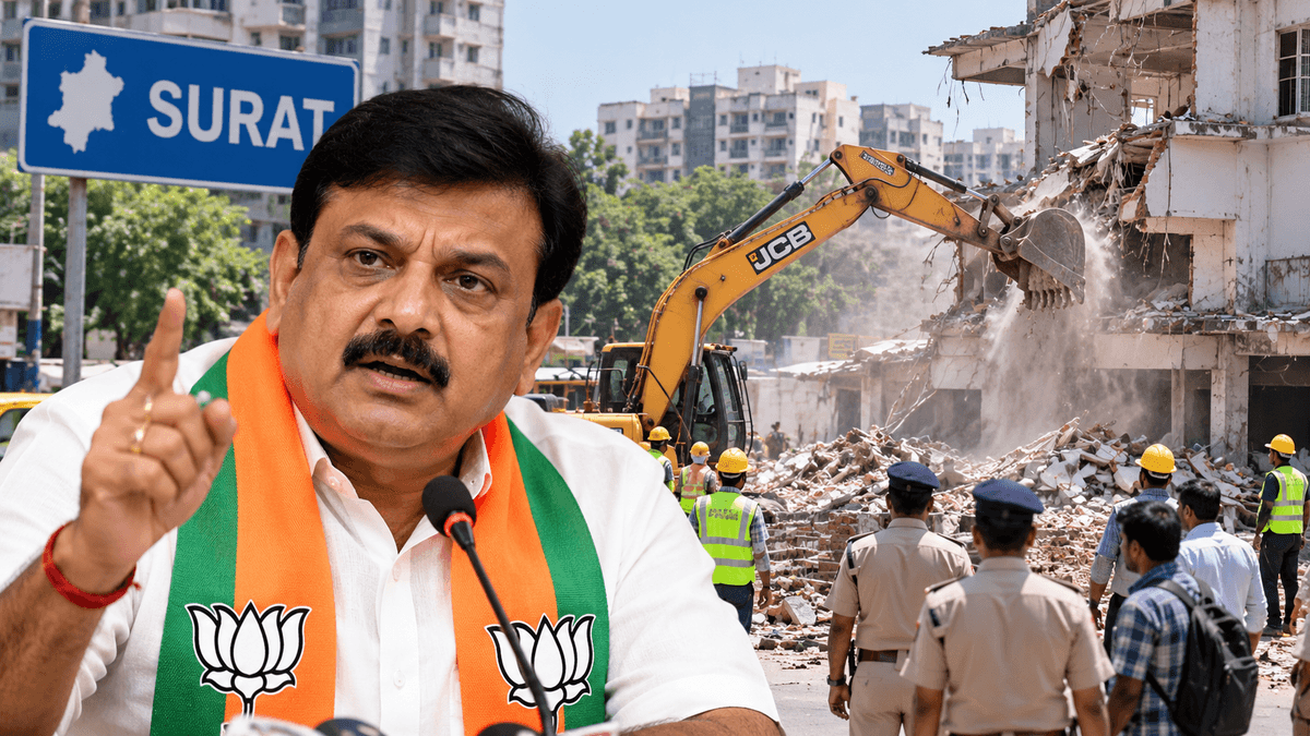 Illegal Construction Issue Raised in Surat, Former BJP President Nitin Bhajiyawala Makes Allegations Illegal Construction Issue Raised in Surat, Former BJP President Nitin Bhajiyawala Makes Allegations