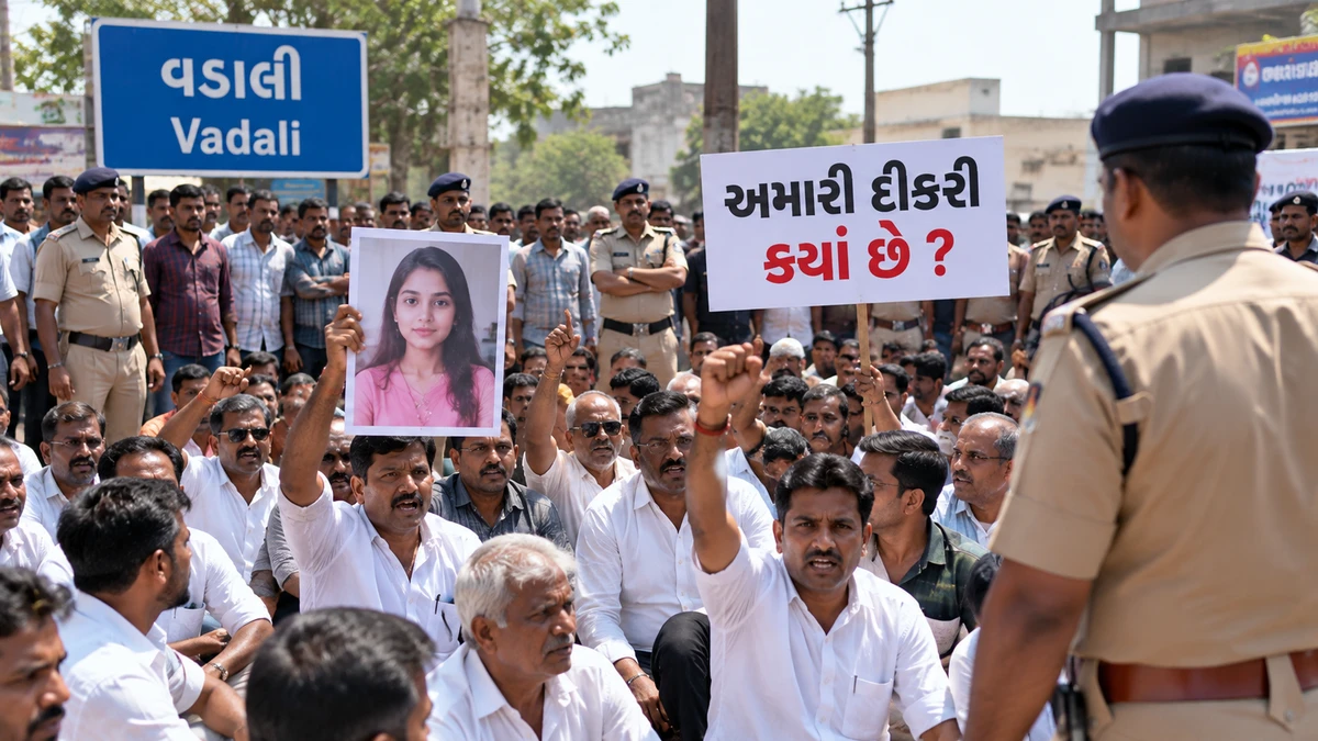 Missing Woman After Love Marriage Sparks Protest by Patidar Community in Vadali, Sabarkantha Missing Woman After Love Marriage Sparks Protest by Patidar Community in Vadali, Sabarkantha