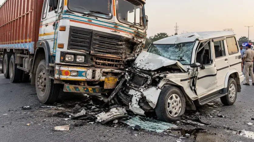Truck and Bolero Collision in Morbi, 2 Young Men Dead