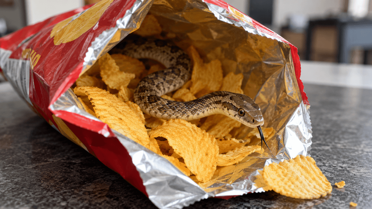 Snake Found in Snack Packet in Ahmedabad Snake Found in Snack Packet in Ahmedabad