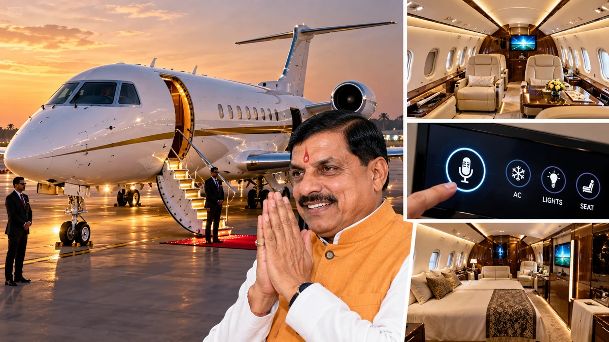 MP CM Mohan Yadav Gets ₹234 Crore Jet with Voice-Controlled AC and Lights MP CM Mohan Yadav Gets ₹234 Crore Jet with Voice-Controlled AC and Lights