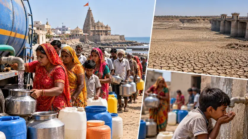 Water Crisis Deepens in Saurashtra, Raising Concerns Over Shortages in Dwarka and Jamnagar