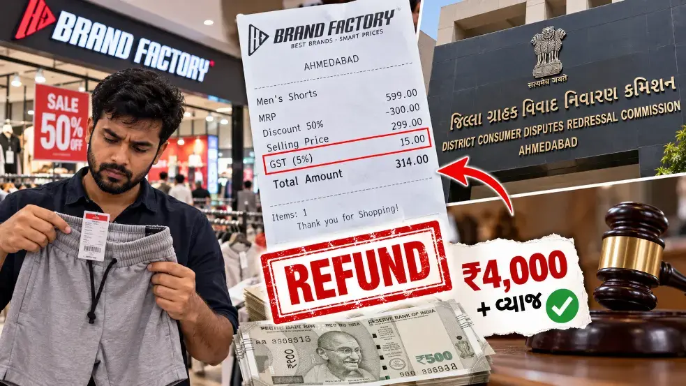 Ahmedabad Consumer Wins ₹15 GST Dispute Against Brand Factory