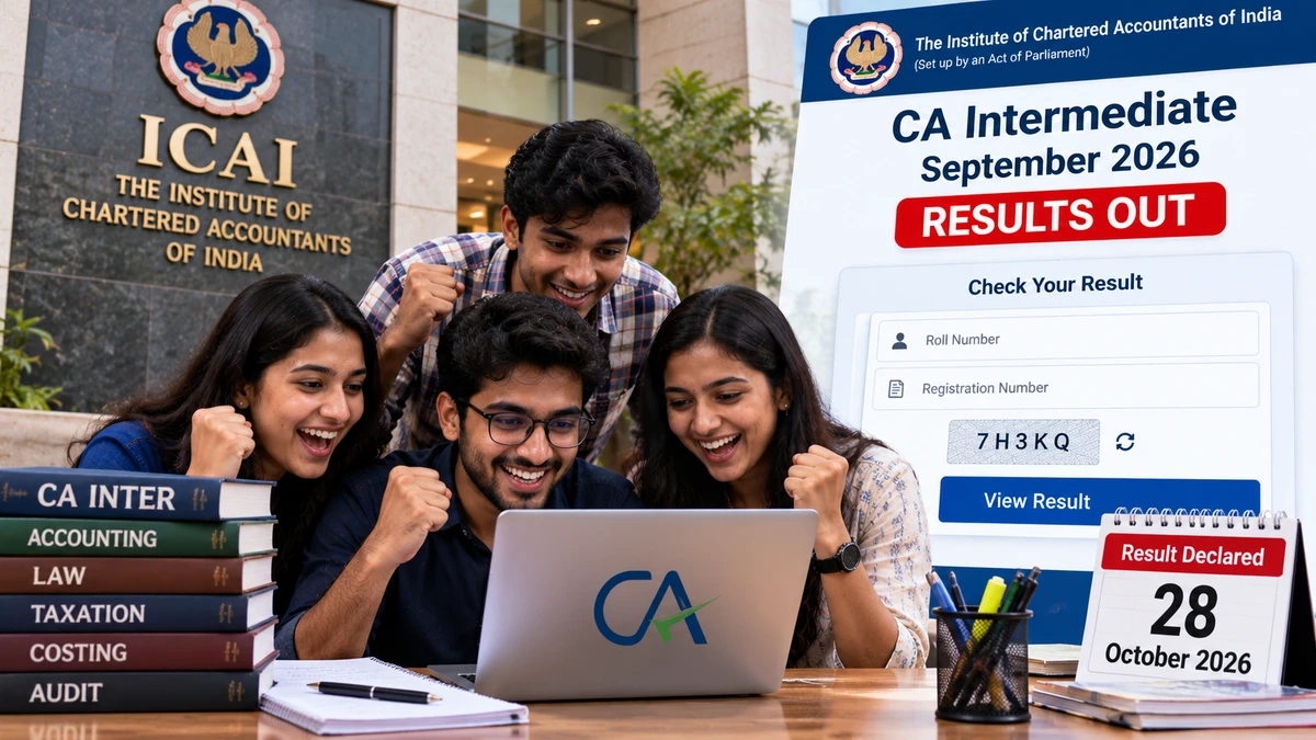 ICAI CA Intermediate Result 2026: How to Check September Results ICAI CA Intermediate Result 2026: How to Check September Results