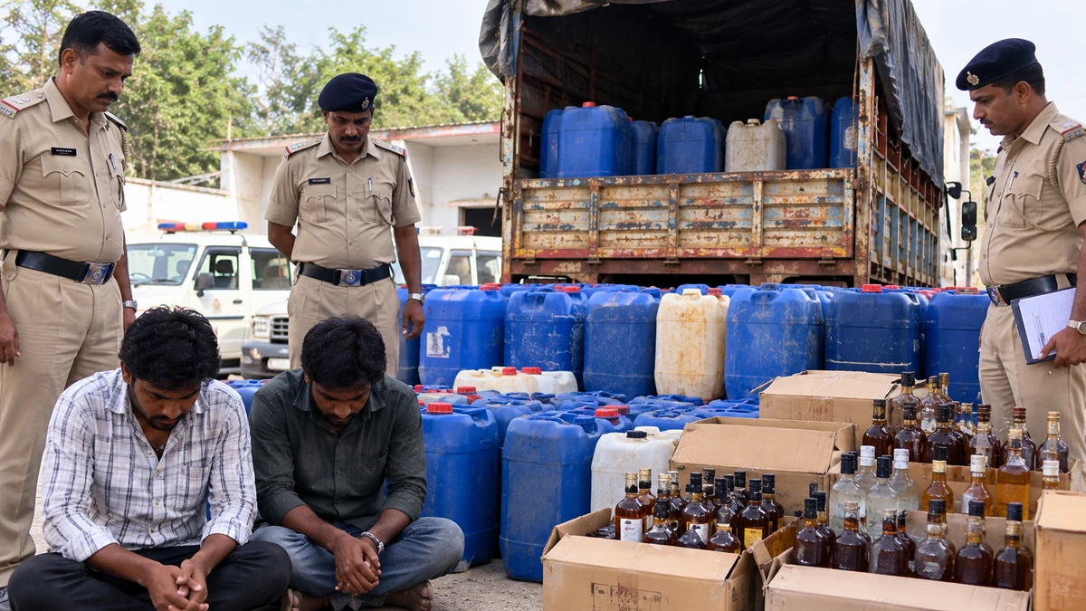 Mehsana Police Seize 2,500 Litres of Liquor Worth ₹7.84 Lakh in Raids Mehsana Police Seize 2,500 Litres of Liquor Worth ₹7.84 Lakh in Raids