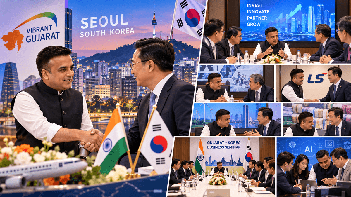 Vibrant Gujarat Summit 2027: Harsh Sanghavi Meets South Korean Business Leaders Vibrant Gujarat Summit 2027: Harsh Sanghavi Meets South Korean Business Leaders