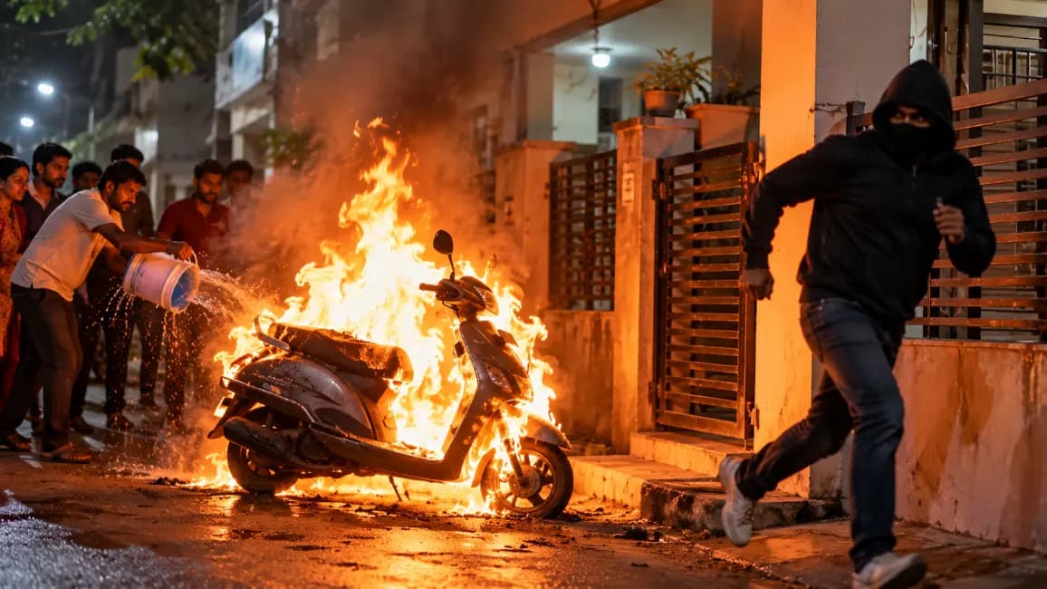 Man Sets Friend's Scooter on Fire Over Money Dispute in Ahmedabad's Bapunagar Man Sets Friend's Scooter on Fire Over Money Dispute in Ahmedabad's Bapunagar