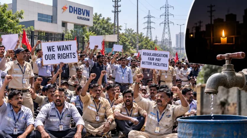 Strike by 40,000 Electricity Workers Triggers Power and Water Crisis in Gurugram