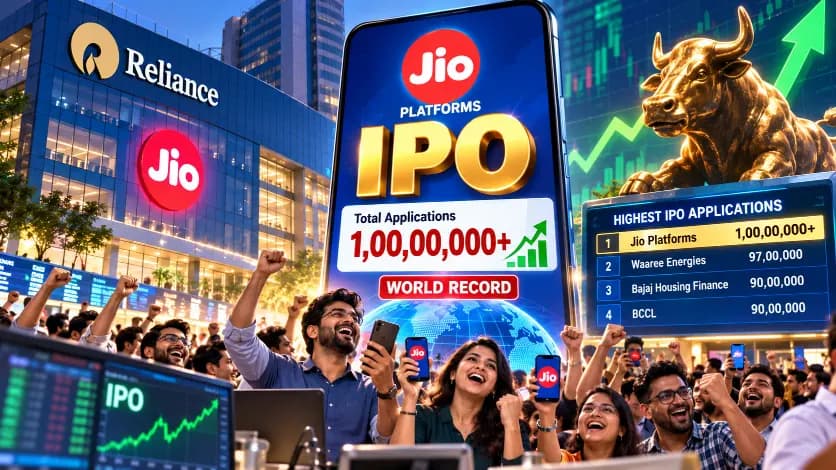 Jio Platforms IPO Sets World Record With Over 1 Crore Applications Jio Platforms IPO Sets World Record With Over 1 Crore Applications