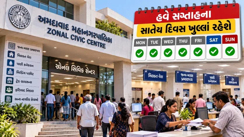 Ahmedabad's 7 Zonal Civic Centres to Remain Open Seven Days a Week