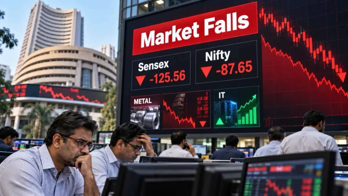 Indian Stock Market Closes Lower as Sensex and Nifty Fall
