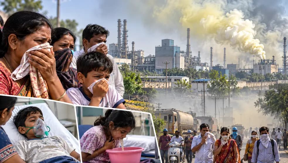 Chemical Stench Disturbs Residents in Vadodara’s Ranoli, Children Report Vomiting and Breathing Difficulties