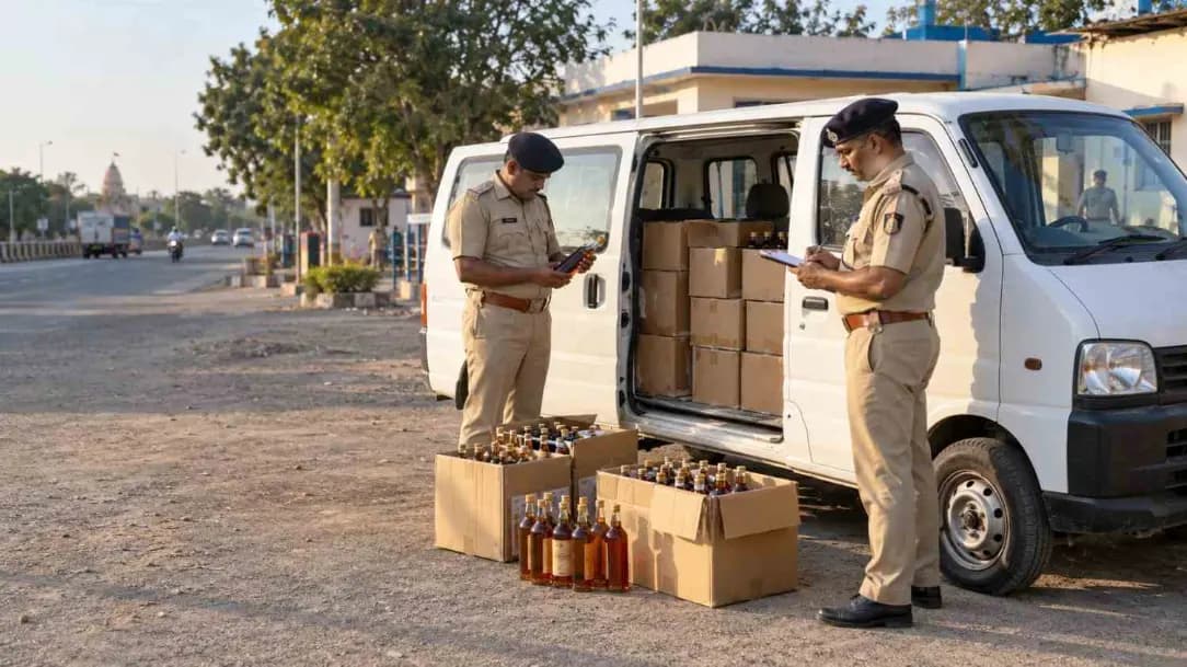 Morbi Police Seize Liquor Worth Rs 4.09 Lakh from Eco Car