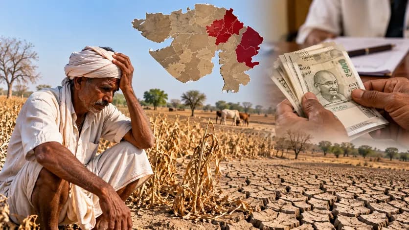 Gujarat Declares Four Districts Drought-Affected, Announces Farmer Aid