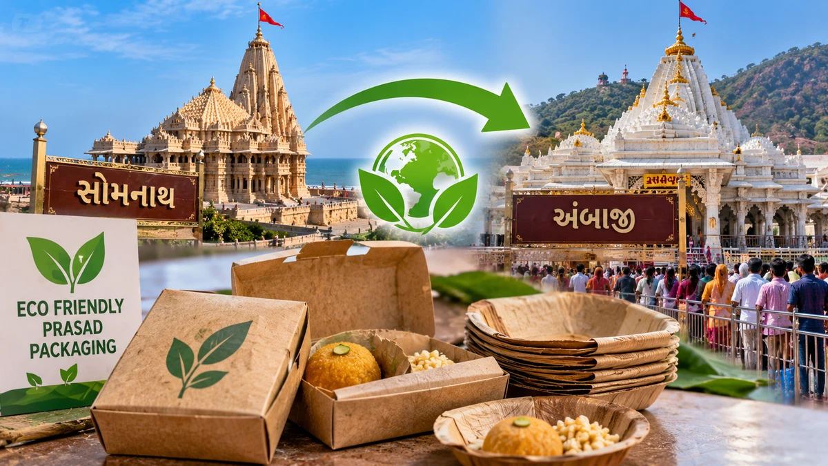 Ambaji Temple to Adopt Eco-Friendly Prasad Packaging Model Ambaji Temple to Adopt Eco-Friendly Prasad Packaging Model