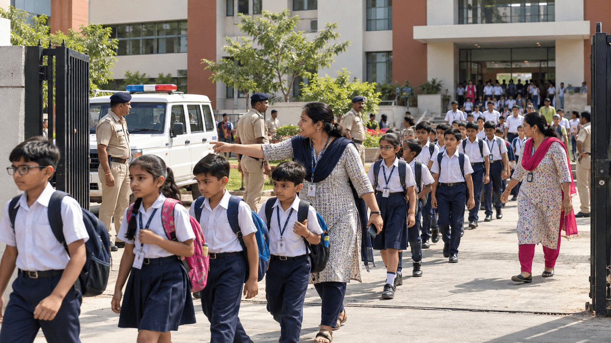 Bomb Threat to Three Ahmedabad Schools, Campuses Evacuated Bomb Threat to Three Ahmedabad Schools, Campuses Evacuated