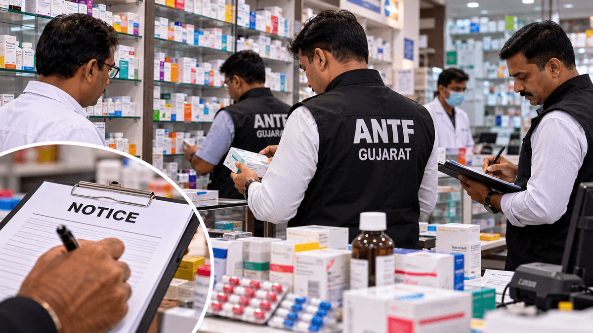Gujarat ANTF Inspects 213 Medical Stores in a Week, Issues Notices to 25 Gujarat ANTF Inspects 213 Medical Stores in a Week, Issues Notices to 25