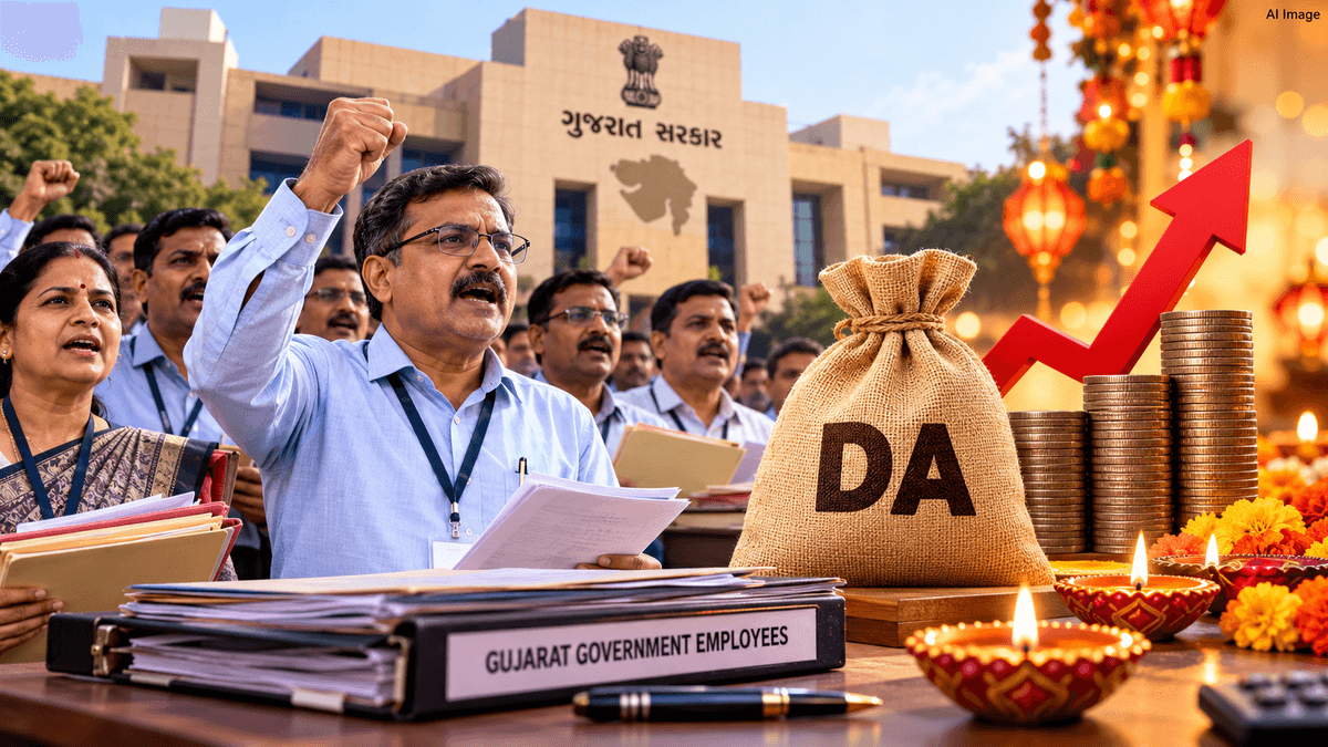 Demand for Dearness Allowance Increase for Gujarat Employees Before Diwali Demand for Dearness Allowance Increase for Gujarat Employees Before Diwali