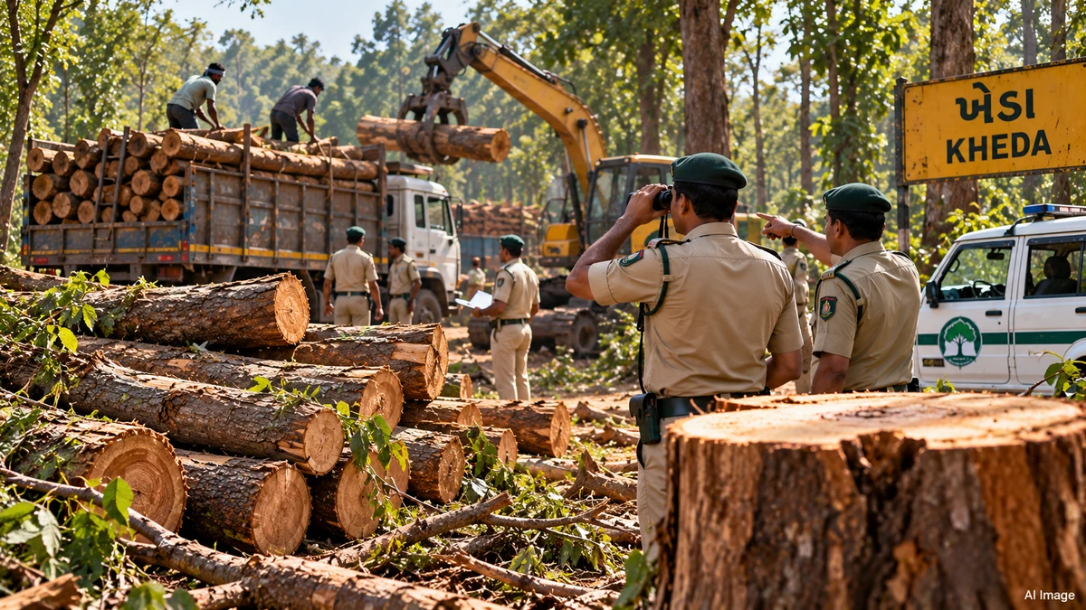 Illegal Logging in Kheda Poses Threat to Environment Illegal Logging in Kheda Poses Threat to Environment